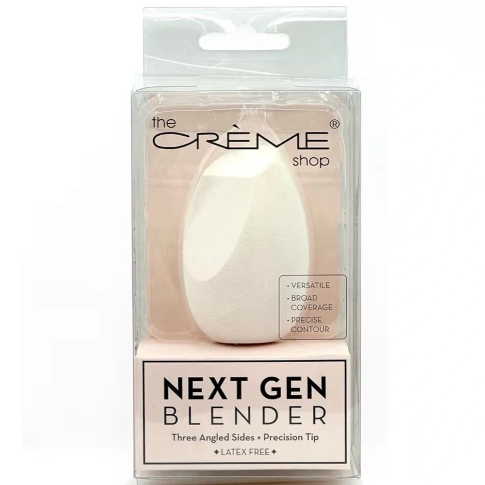 The Crème Shop Next Gen Blender – Tri-Cut Makeup Sponge (White)